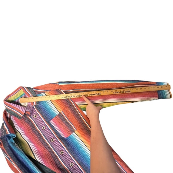 Territory Ahead Mens Serape Stripe Shirt Long Sleeve Button Down Western MT NWOT - Picture 9 of 13